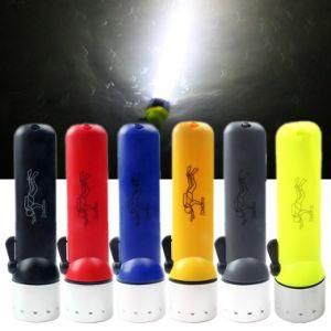 IP68 Waterproof Battery AA * 4 Powered Underwater Flash Light Portable Plastic Professional Diving LED Flashlight