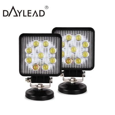 Factory Wholesale 27W Square LED Work Light 9LED 12V Flood Spot Lamp Work Light for Offroad Truck Tractor Boat Bar