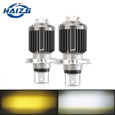 Haizg Motorcycle Driving Lights, 2PCS Universal Spotlight Headlights Running Fog Lights Yellow Cover 12V 24V White Light with Wiring Harness