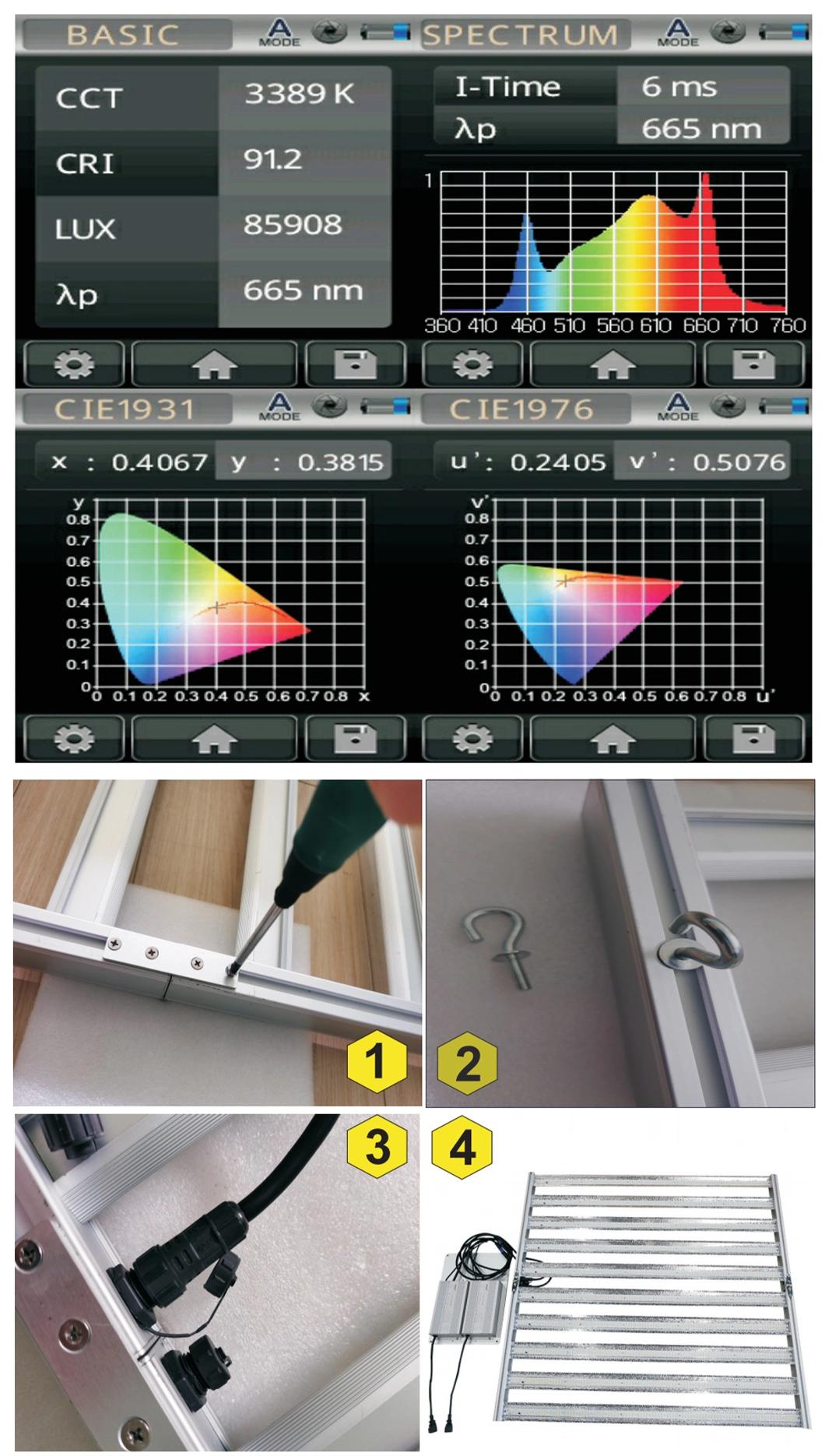 640W Full Spectrum Horticultural LED Grow Light for Indoor Plants