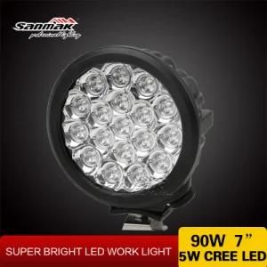 90W Jeep Offroad Waterproof 7 Inch LED Work Lamp