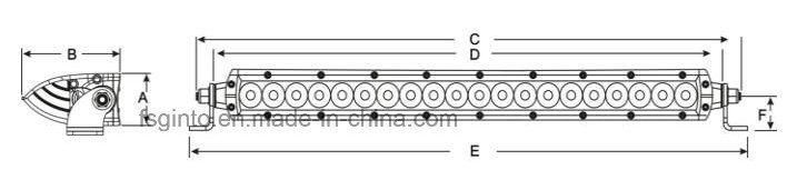 Best Selling 100W 21.5′′ CREE Single Row LED Light Bar