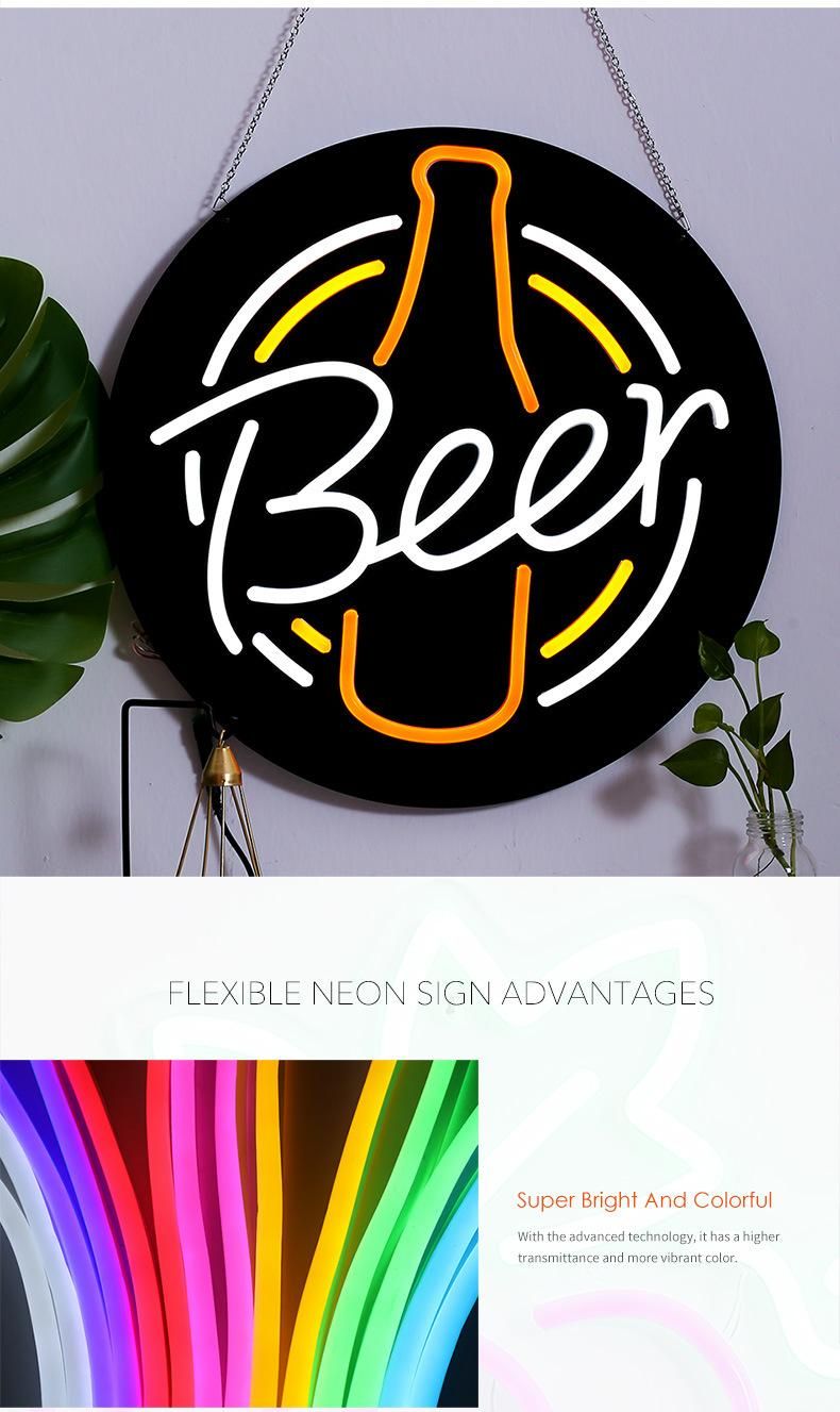 Customized Glass Neon Lighting Signs Real Neon for Bar Logo Display