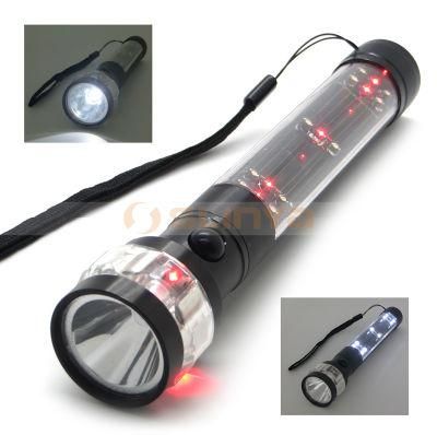 3 in 1 Solar LED Flashlight Warning Light Work Light