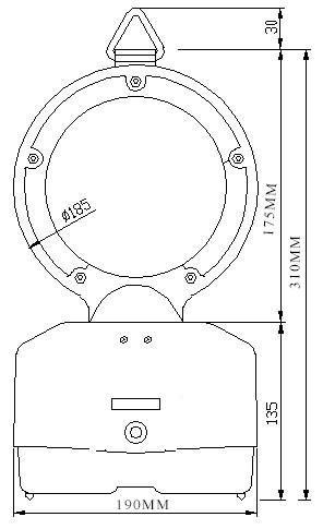 LED Solar Flashing Red/Yellow Warning Traffic Lamp for Road