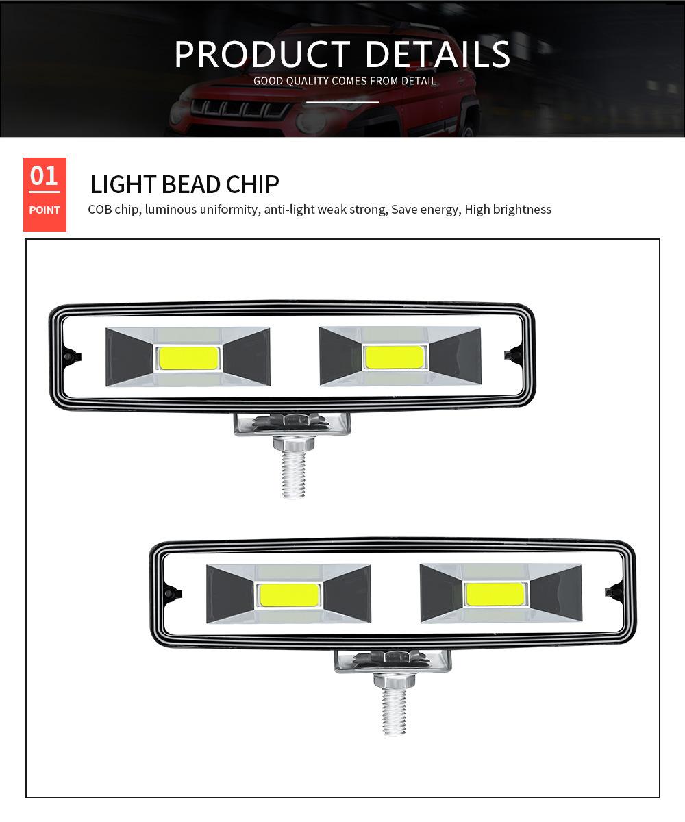Dxz 6 Inch COB 48W Offroad Spoting Work Light Barre LED Working Lights Beams Car Accessories for Truck ATV 4X4 SUV