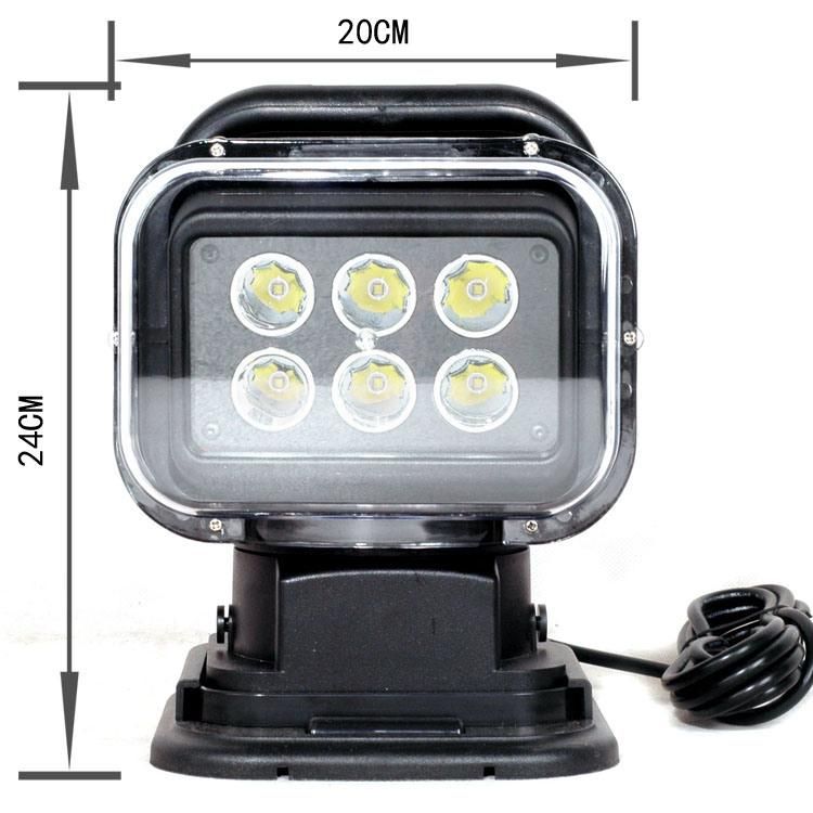 7" 30W Portable Wireless Remote Control LED Work Search Light