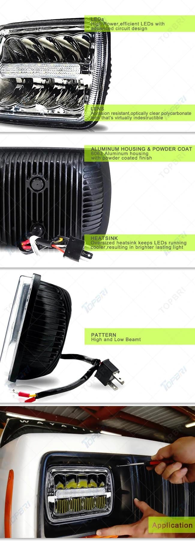 5*7inch 45W Auto LED Car Work Lamp for Truck Excavator