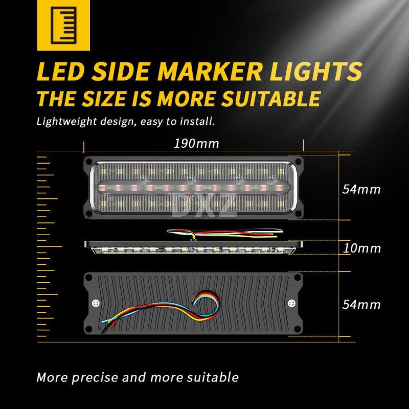 Dxz New Arrival Strobe Signal LED 12V 24V Amber Red 36LED Warning Emergency for Tail Lights Traffic Advisor for Vehicles Truck Car