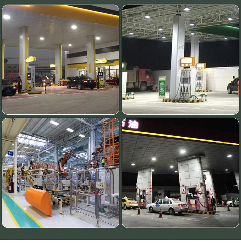 Outdoor Explosion Flame Proof LED Light Canopy for Ceiling in Petrol Pump Gas Station Fuel Service