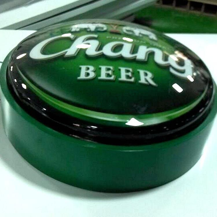 Outdoor Chang Beer Sign Board Advertising Signage 3D Logo Names Bottle Top Light Box