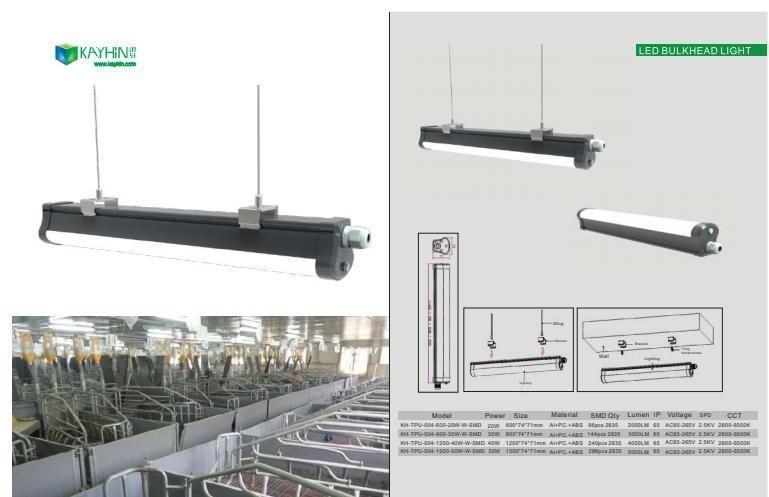 Factory Tri-Proof LED Light LED Bulb Tri-Proof Lighting IP66 Ik09 LED Tube Light Oudoor 140lm/W Waterproof Tube Linear LED Tri-Proof Light