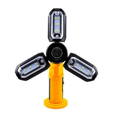New Design 3W LED Lamp Bead 4 Light Mode ABS Multi-Function USB Rechargeable Work Light with Magnetic Base and Hook
