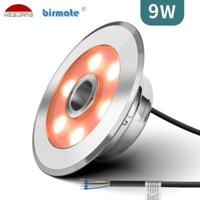 9W 24V IP68 Waterproof RGB DMX512 Control LED Water Fountain Lights