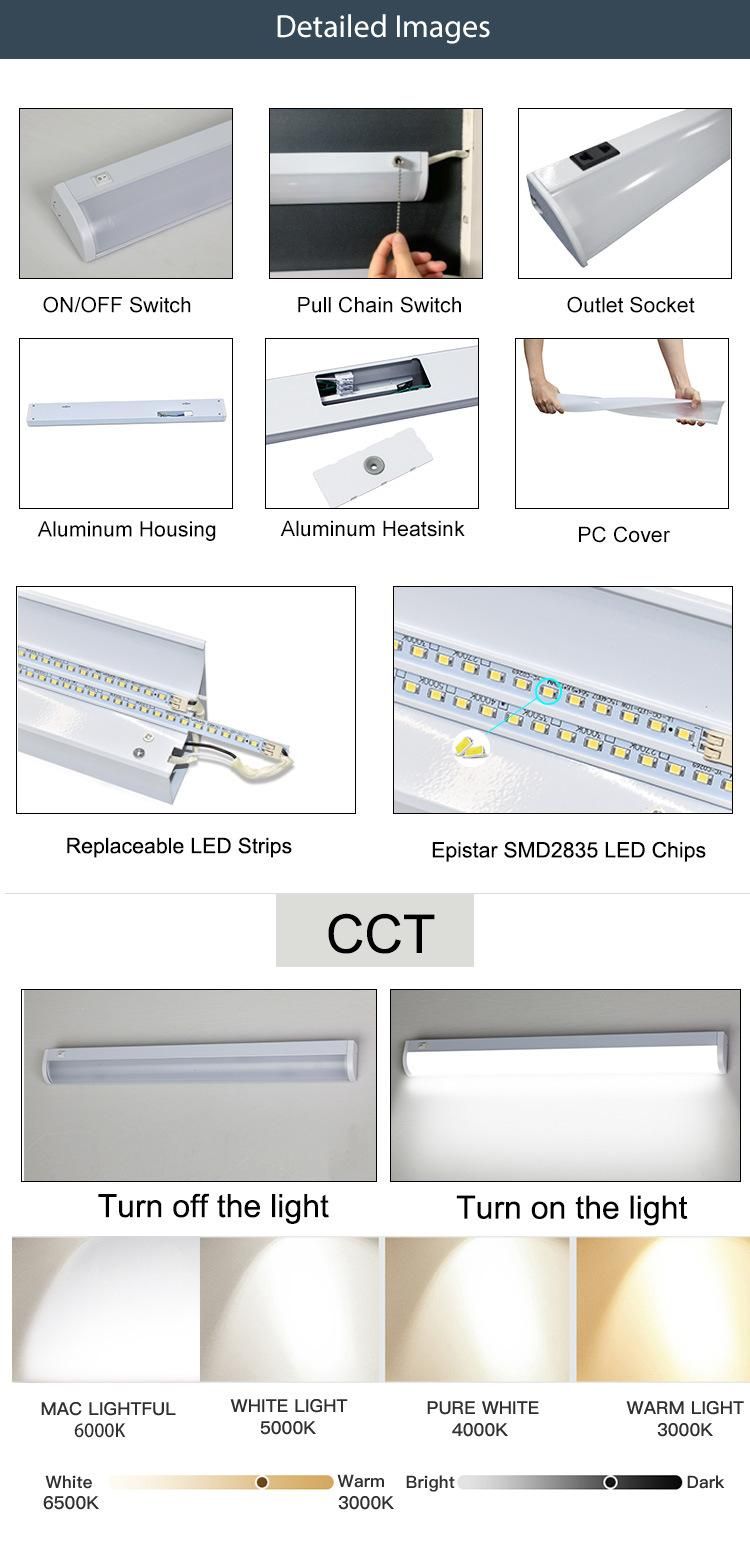 Linkable PIR Motion Sensor Indoor LED Under Cabinet Tube Light