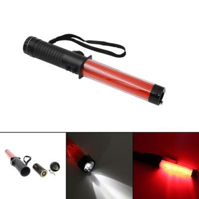 Equipment Lamp Batteries Red Light LED Flashlight Traffic Safety Flashlight Powerful LED Wyz19132