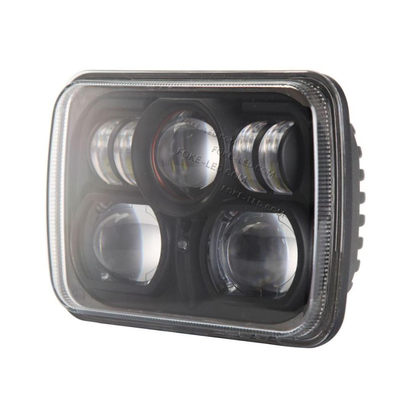 High Power 4X6 Inch 88W Flush Mount High Low Beam LED Head Light