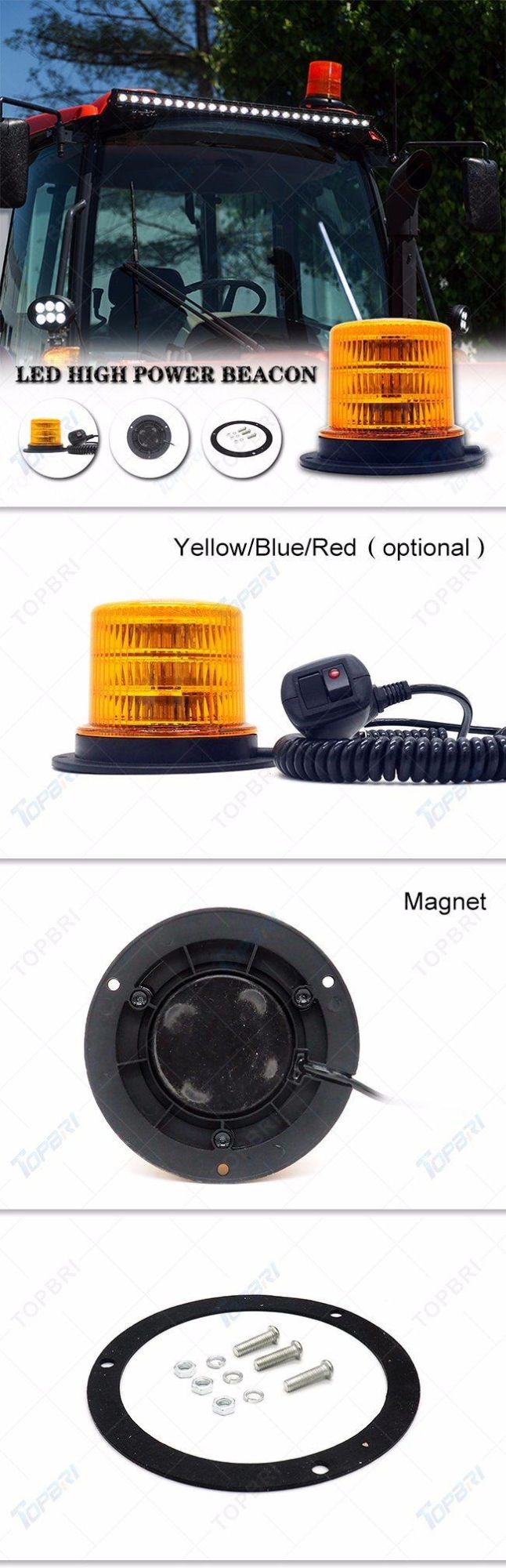 Amber LED Auto Rotating Strobe Warning Light