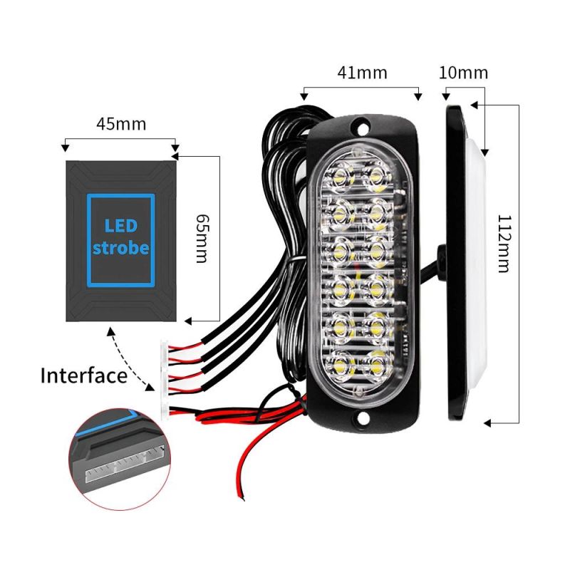 Dxz 1 in 1 12LED Car Eagle Eye Emergency Strobe Lights DRL Wireless Remote Control Kit Daytime Running Light Car Accessories