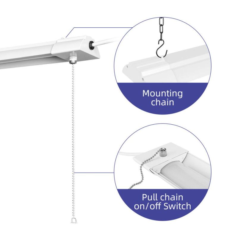 4000K Integrated LED Shop Lights for Warehouse, Office and Garage