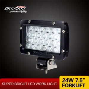 Hot 7.5&prime;&prime;24W 12volt Square LED Working Lights for Forklift