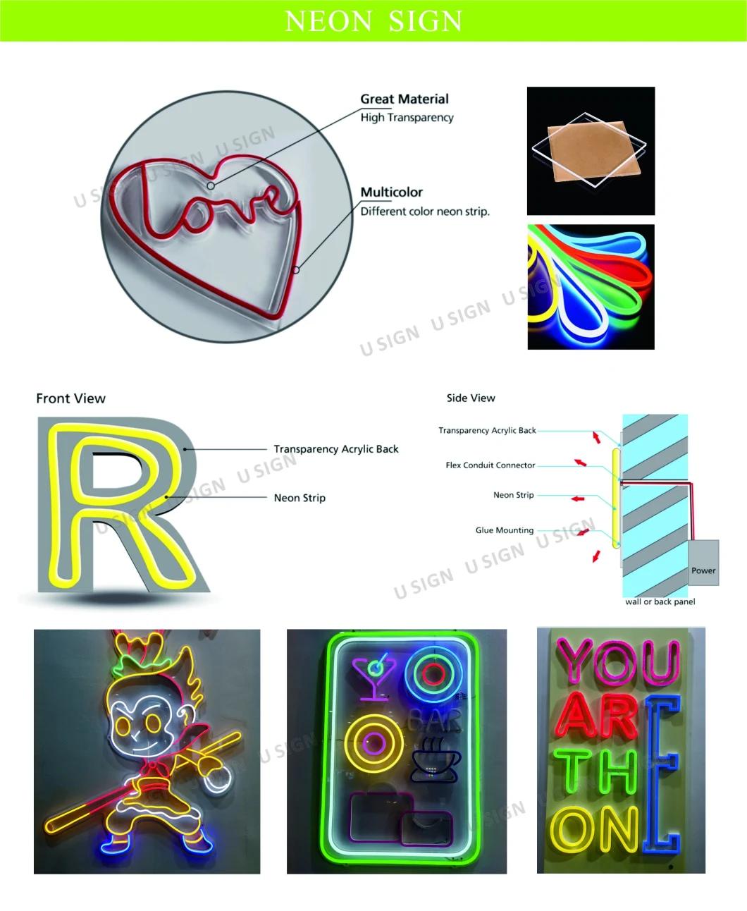 Wholesale Drop Shipping Wall Mounted Decorative Outdoor 3D LED Custom Neon Sign