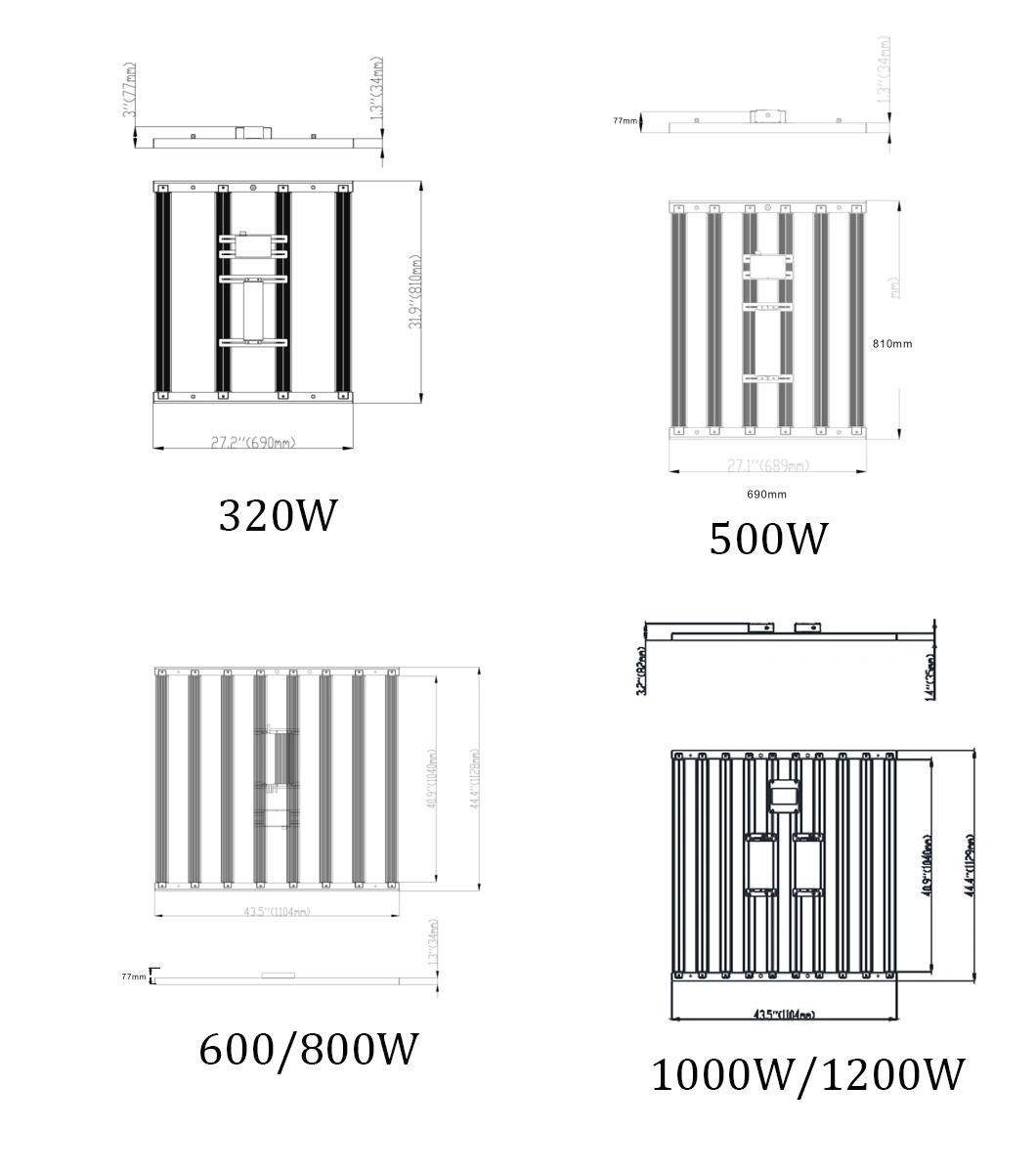 Most Popular LED Full Spectrum Grow Light for Indoor Grow Tent