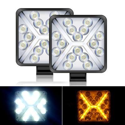 Haizg Newest High Brightness 48W LED Work Lights Square Waterproof 12V-24V Work LED Light Offroad LED Lamp