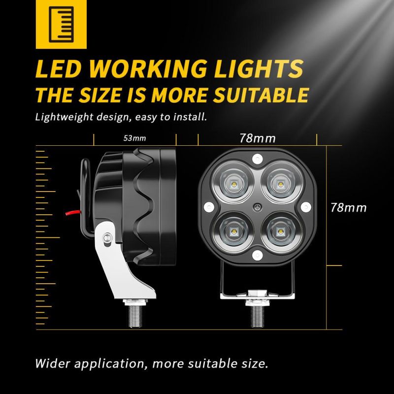 Dxz Wholesale Mini 3inch 40W White Yellow Spot LED Pods Light 4X4 off Road Fog Driving Lights for Truck UTV Tractors