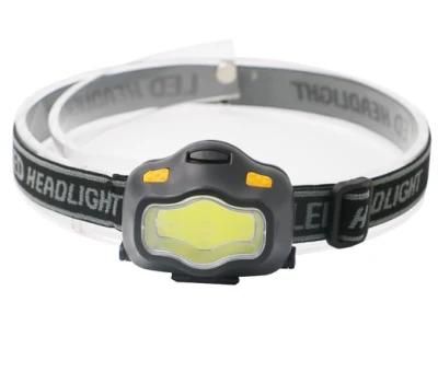 Red Warning Flashing Head Torch Light Adjustable Camping Emergency Head Torch Lamp 3W COB Headlight 3AAA 3 Flash Modes LED Headlamp