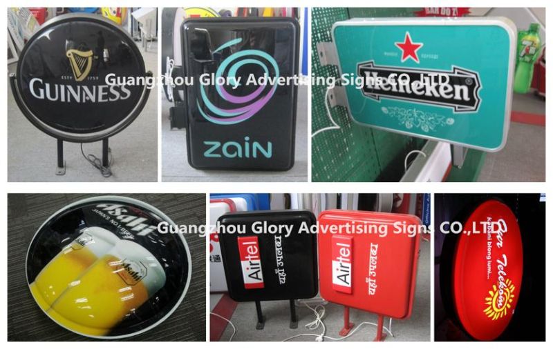 Customized Shopfront Store Outdoor Light Box on Wall and Pole