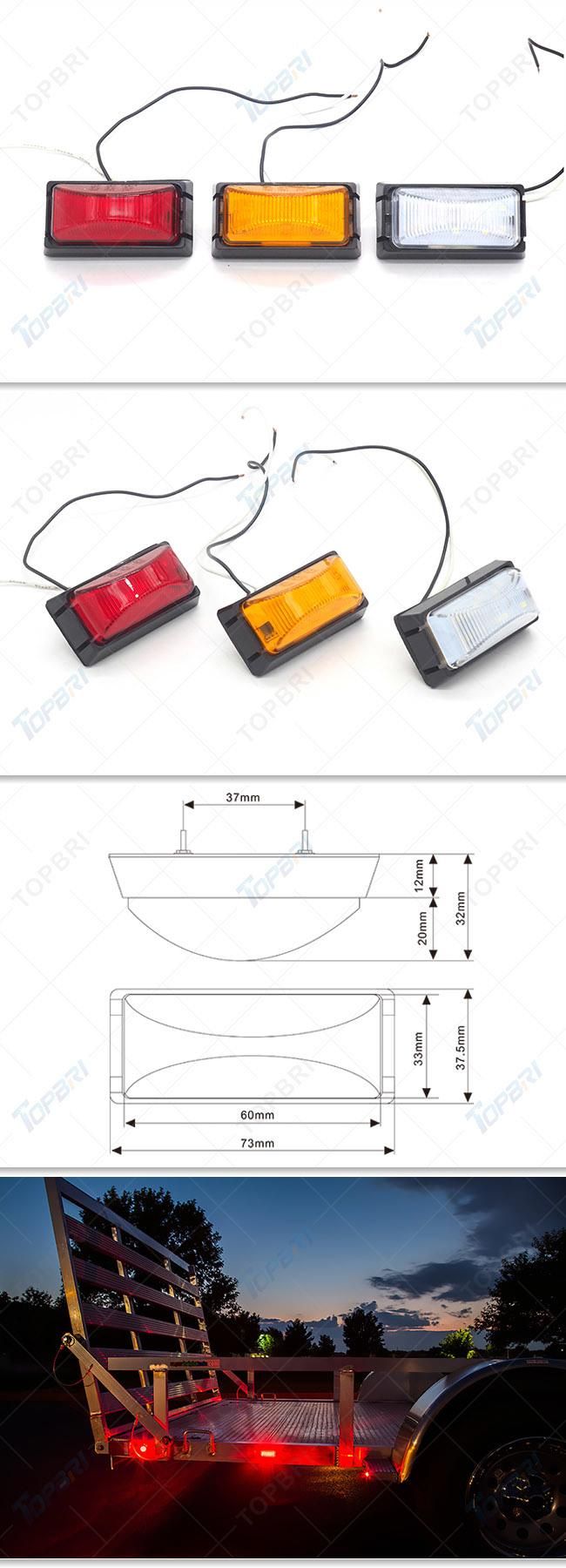 24V Amber Truck Trailer Tractor LED Rear Working Light