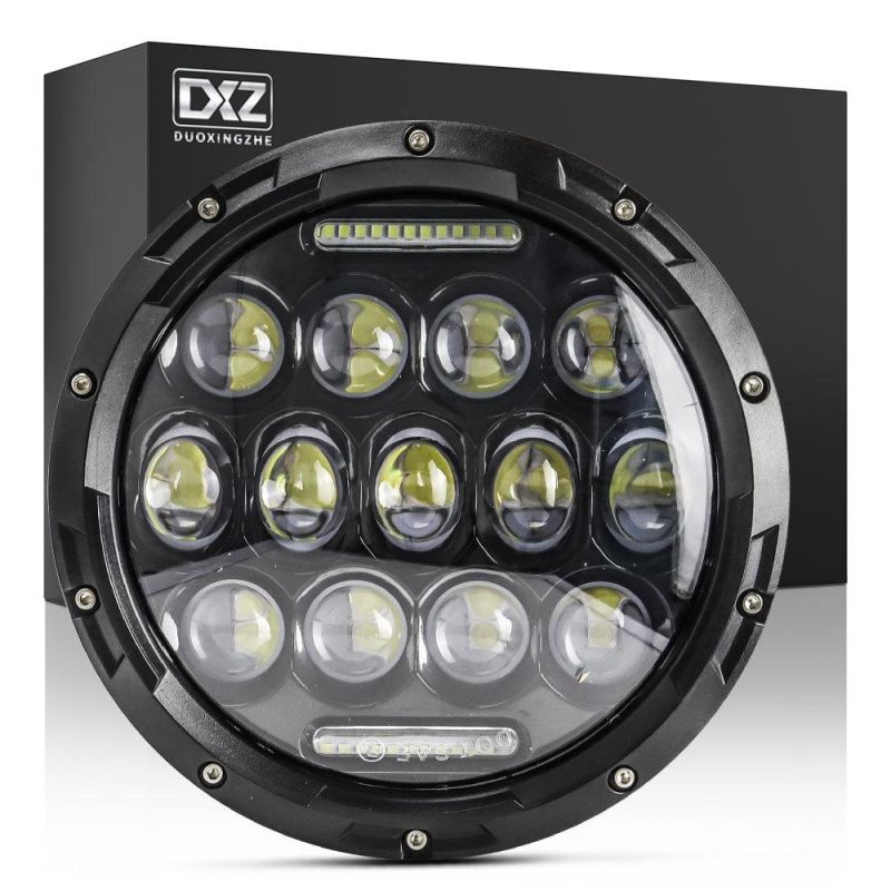 Dxz 7inch 13LED 4X4 75W/35W DOT Round IP67 Thick for Jeep Wrangler LED Offroad Trucks Motorcycle Headlight