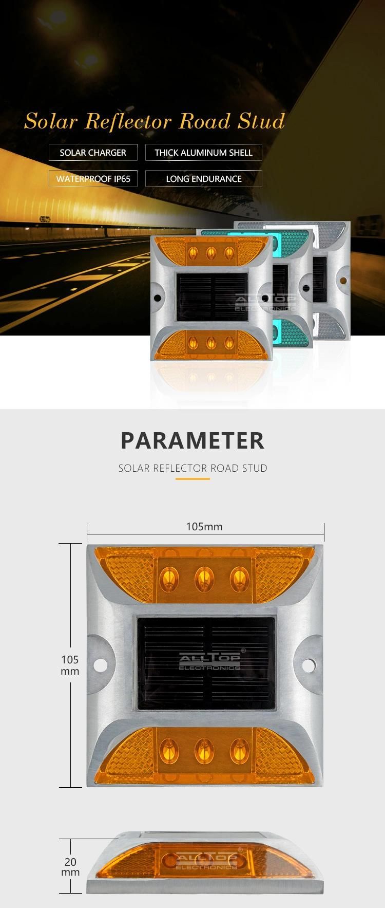 Alltop Energy Saving IP65 Waterproof Light Aluminum Alloy Street, Pathway, Landscape Road Studs LED Solar Reflector