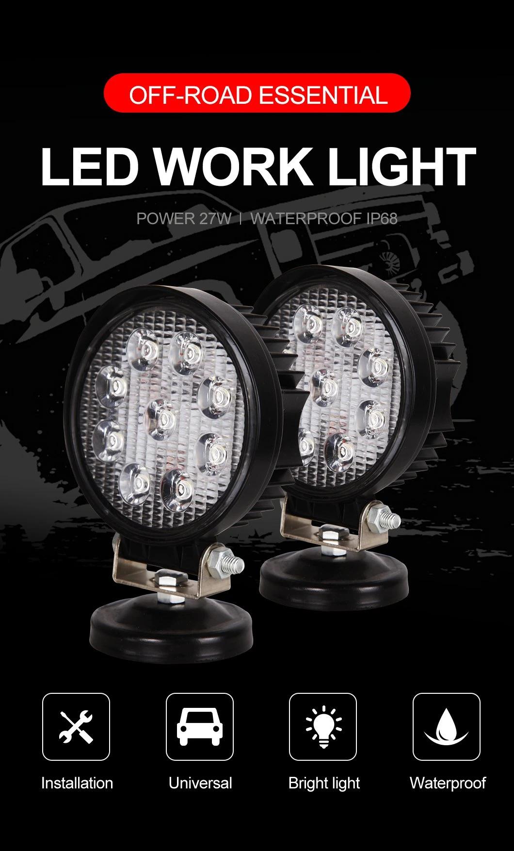 LED Work Light Spot Flood Combo Fog Lamp off-Road Driving Car Round LED Work Light