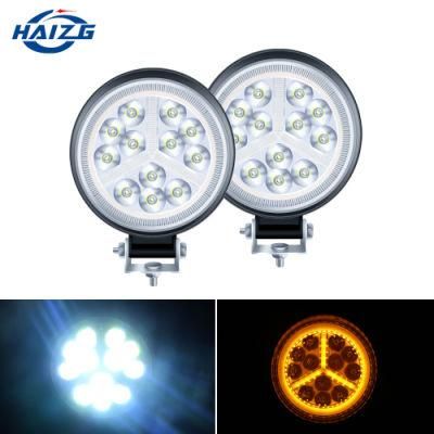 Haizg New IP68 Super Bright High Power 36W Spot Light Fog Light 24V Dual Color Truck off Road 4X4 Car 12V LED Work Light