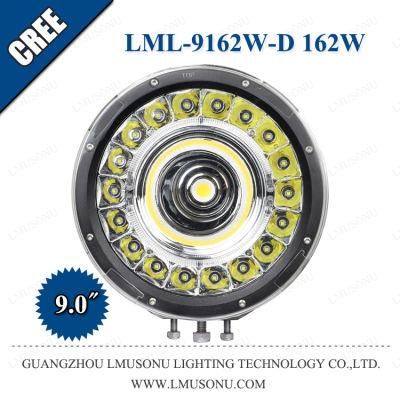 9.0 Inch 162W CREE 4X4 off Road Auxiliary LED Driving Light with DRL Light for Auto Car Truck Boat
