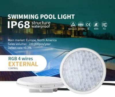 Manufacturers Structure Waterproof RGB PAR56 LED Swimming Pool Lights with FCC, CE, RoHS IP68