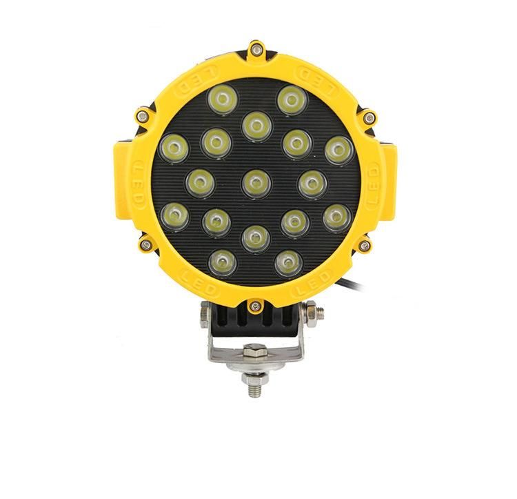 High Power 12V 24V Working Spot/Flood Driving Light for off Road ATV Truck Jeep 7" 51W LED Work Light