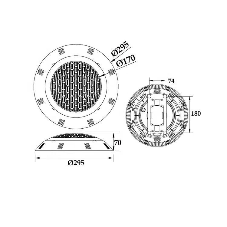 Wall Surface IP68 LED Bulb Rating RGB LED Pool Light