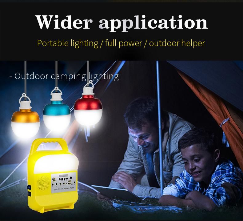 Solar Energy Rechargeable Light with Solar Panel Apple Light Bulb Endurance Outdoor Mountain Climbing Repair Car Camping Light