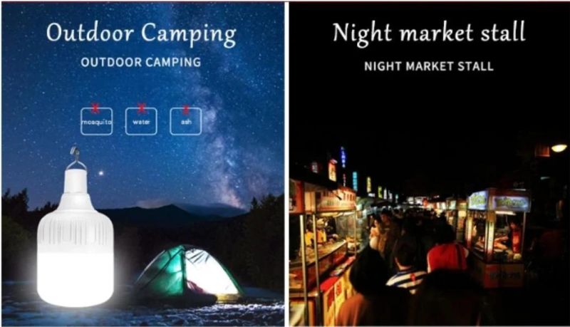 Outdoor Camping Lamp LED Rechargeable Light Bulb