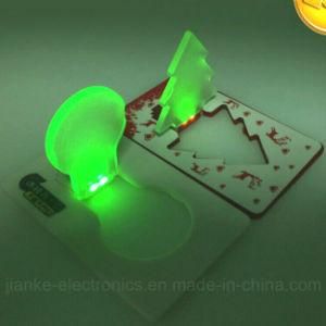 LED Christmas Tree Light Card with Logo Print (4017)