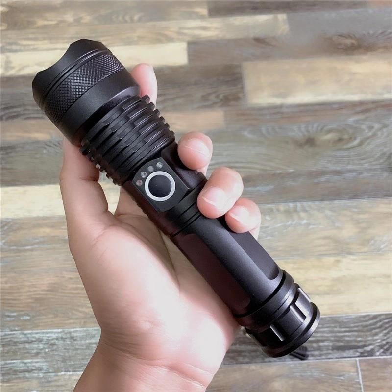 Ultra Bright Tactical Flashlight 3000lumens 5modes Zoomable Xhp50 LED Flashlight