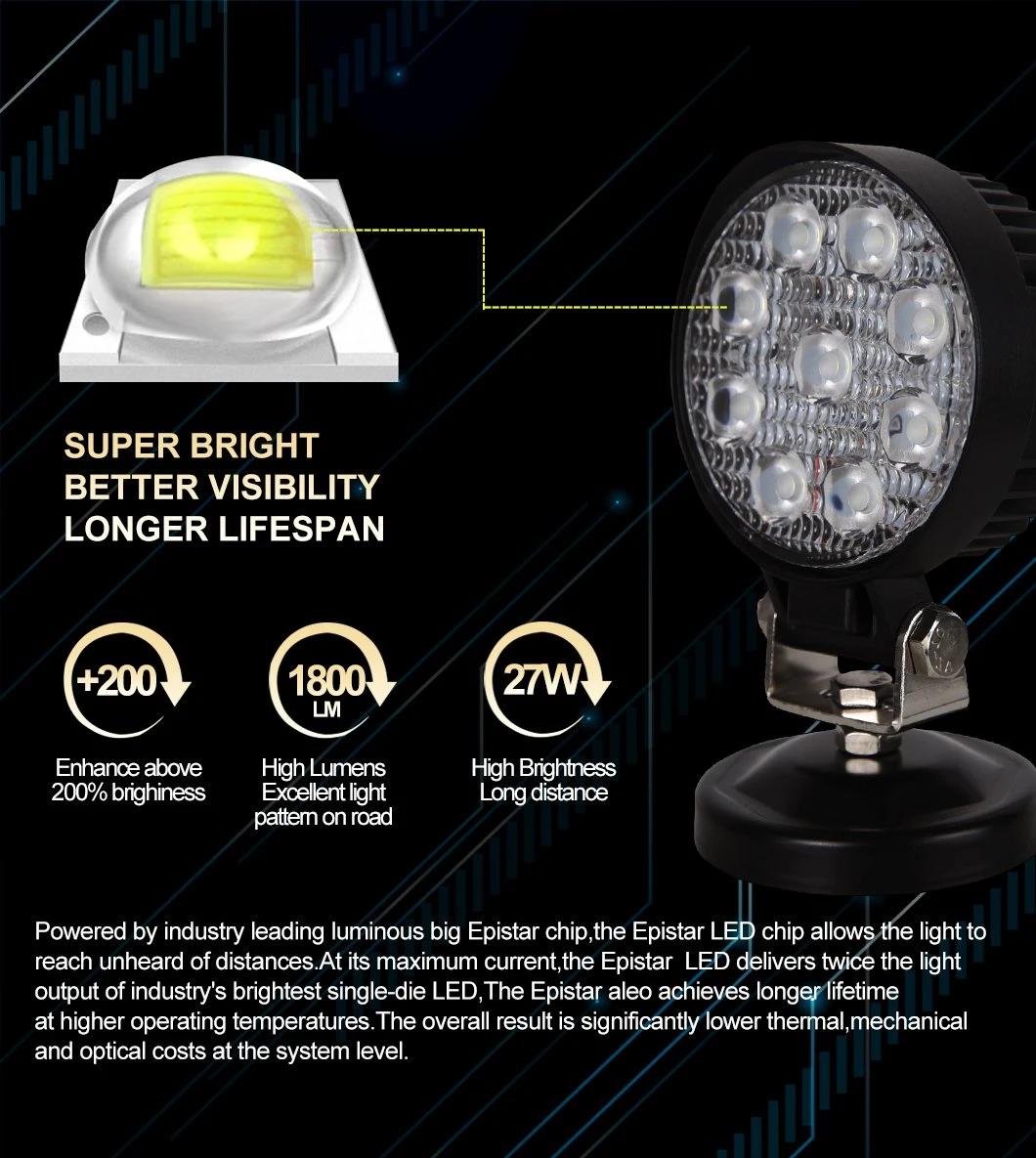 Car Accessories 27W LED Work Light Waterproof Offroad LED Work Light