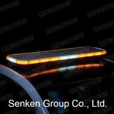 Ultrathin and Wide Red/Blue/Amber/White Aluminium LED with Speaker Emergency Warning Light Bar