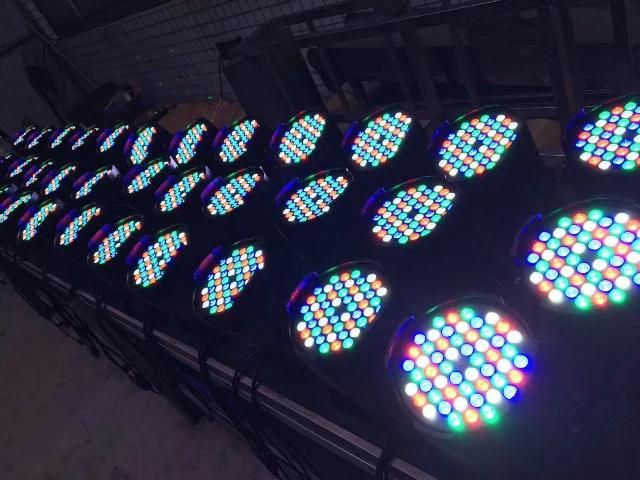 54PCS 3W RGBW Mixture Color LED PAR Light for Wedding Party Stage
