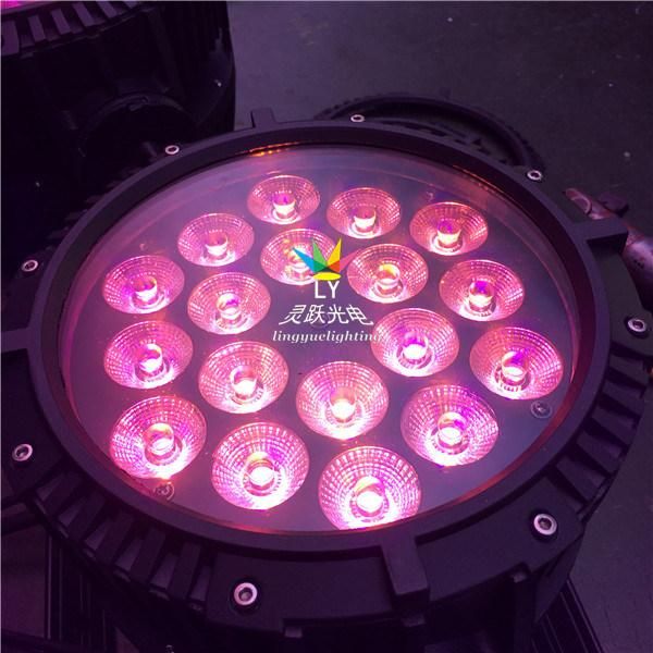 18X18W PAR 64 LED IP65 Rgbwauv Stage Lighting