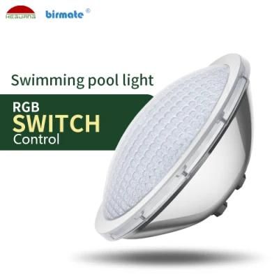 IP68 Waterproof LED RGB Switch Control Pool Lamp PAR56 LED Swimming Pool Light 25W AC12V SS316L