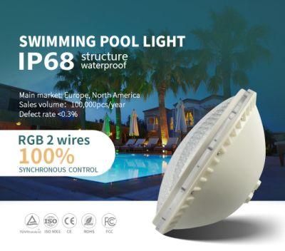 ABS Material 18W 12V IP68 Waterproof Swimming Pool Light PAR56 LED Pool Light